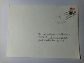 美国实寄封 美国错版实寄封 漏年份 贴有美国国旗邮票 美国最高法院“正义的沉思”女像邮票和北美红雀封口纸 1969年鸟 盖有“11月3日”戳记 无年份，极其罕见
