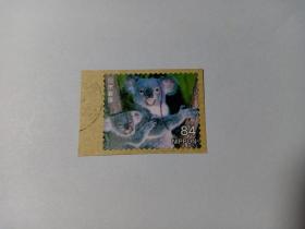 日本邮票 邮票剪片 84日元 2020年野生动物 考拉