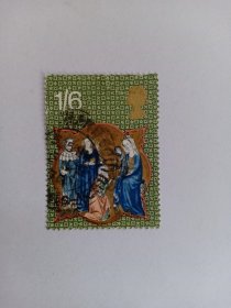 英国邮票 1´6Sh´P 1970年圣诞邮票