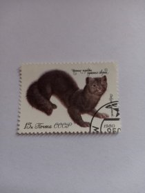 苏联邮票 15k 1980年毛皮动物 紫貂 1980年发行