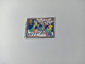 英国邮票 13P 1986年圣诞节 中世纪的传统习俗 盛开的格拉斯顿伯里荆棘花 新票未使用