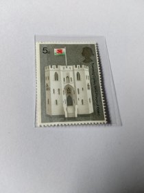 英国邮票 5d 1969年威尔士亲王授权仪式 威尔士的卡那封城堡 “陆上之最”的国王之门