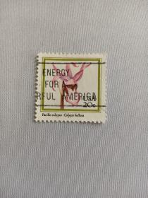 美国邮票 20c  兰花  1984年发行