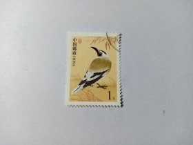 普31中国鸟 白尾地鸦 1元 鸟 信销票