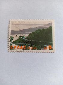 希腊邮票 8Dr 风景 希腊风光 1979年发行
