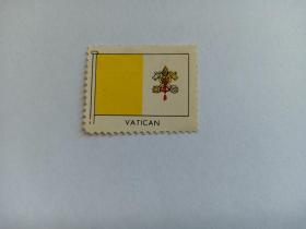 欧美邮票 欧美封口纸 梵蒂冈国旗 国旗封口纸 封口纸是贴在信封背面用来封口的一种标签
