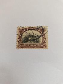 美国邮票 8c 1901年泛美博览会 船坞 造船厂