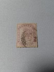 锡兰早期邮票（斯里兰卡）5分 维多利亚女王邮票 盖有“HOROL 1899”地名戳 1886年发行 维多利亚女王（1819年5月24日—1901年1月22日）是大不列颠及爱尔兰联合王国女王（1837年—1901年在位），印度女皇（1876年—1901年在位）。她是第一个以“大不列颠及爱尔兰联合王国女王和印度女皇”名号称呼的英国女王。英国女王邮票 锡兰古典邮票 锡兰邮票 斯里兰卡邮票