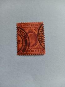 香港早期邮票 香港四先4分邮票 爱德华七世国王邮票 红色纸张 具有和光绪帝相似的命运，却不一样的结局 爱德华七世，英国国王1901~1910年，由于他生活不拘礼节，有时失于检点，因此女王一直不许他掌管有关实际朝政的任何事务，直到他年逾五十岁。女王驾崩后爱德华继位为王，在位期间大力恢复因女王长期孀居而显得黯淡的英国君主制度。是英国极受爱戴的君王 香港邮票 香港殖民地时期邮票