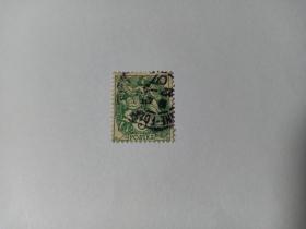 法国邮票 5C 自由平等博爱女神 爱神维纳斯和小爱神丘比特 1900年发行 盖有1907年戳记 法国早期邮票