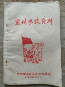 A17086，睢县县委宣传部1958年编印【宣传参考资料】、馆藏书