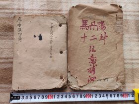 A20041,民国针灸名医马丹阳[针灸十二针]2本合售.针灸一共17个筒子页