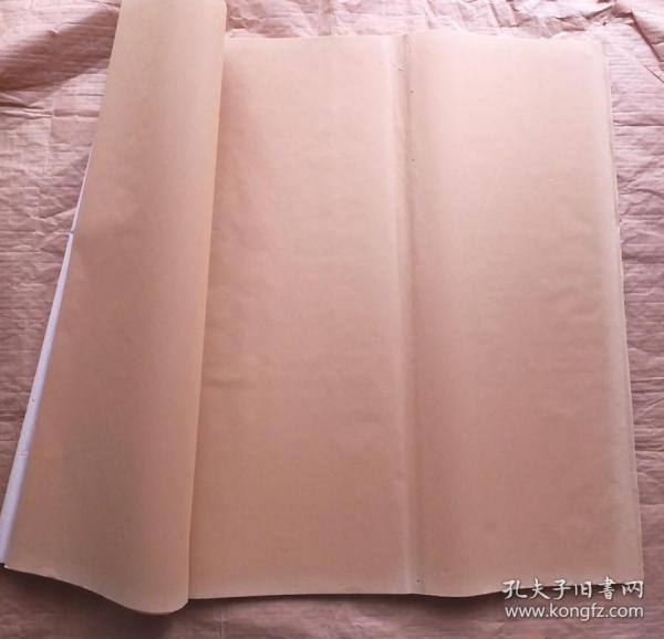 中国8-90年代彩色老宣纸橙黄色书画用四尺100张  N1753