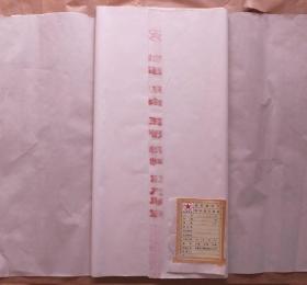 安徽省泾县老宣纸1996年玉版四尺棉料单宣50张书画用纸带卡N1598