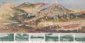 常光/书简图绘　冨士登山と五湖めぐり　/信画图画富士山和参观五湖 古地图[NKDT]