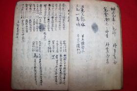 古抄写本 《山理学要文方书》