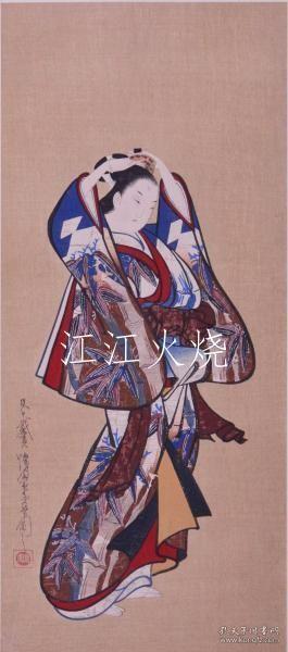 懷月堂末叶度秀笔/浮世绘派画集 第79图 掻髮美人図/浮世绘画册图 79[版画][CWZW]