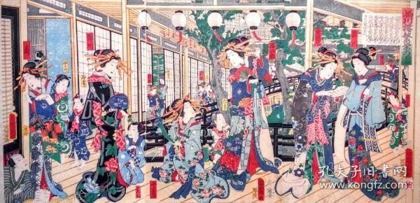 品川楼繁栄の図 AGLD顟涧6120崇云 品川楼繁栄の図