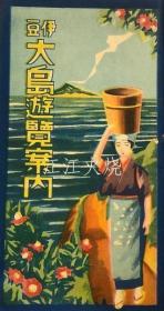 柳濑善之助/伊豆大岛游览案内/伊豆大岛观光指南 古地图[NKDT]