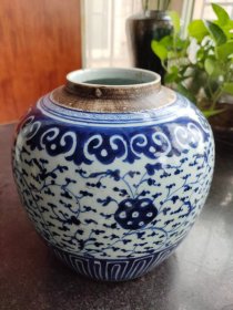 清代青花瓷罐