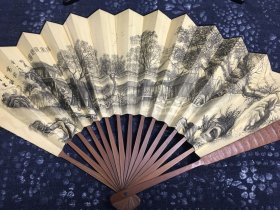同里退思园 扇子 竹扇