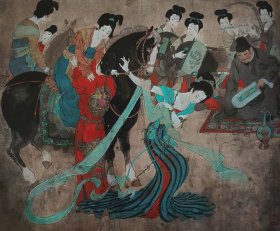 12661图书画页 戴敦邦《唐人故事》 画面尺寸18.7X22.6厘米 1页