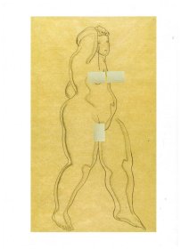 450 ——3 图书画页 常玉《裸女》15X25.6厘米 纸本印刷图片。1页