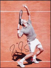 7854  “网球男神”罗杰·费德勒（Roger Federer），  图书画页 画面尺寸 13.5X18厘米
