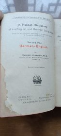 A POCKET--DICTIONARY OF THE ENGLISH AND GERMAN LANGUAGES （second part）1912年版