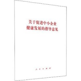 关于促进中小企业健康发展的指导意见 人民出版社