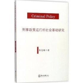 刑事政策运行的社会基础研究