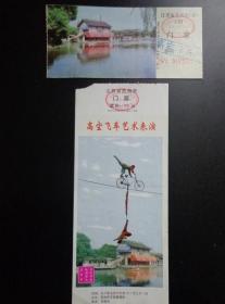 2种东园高空飞车表演门票 1996、1998年