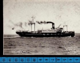 日满联络客轮船 民国明信片满蒙百年影像集邮画片纸品洲收藏