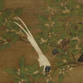画芯 明·吕纪《四季花鸟图—秋》 高精度艺术宣纸微喷 高清微喷71×120cm 绘画画心