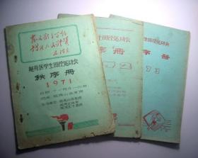 1971、72、73年越秀区学生田径运动会-秩序册