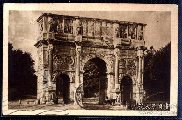 ◆ 意大利明信片实寄1930年 --------------- 罗马 凯旋门