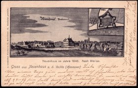◆ 德国明信片实寄1905年  ---------------    诺因豪斯小镇风光 贴德皇5分