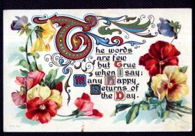 ◆ 美国明信片实寄1909年 ---------------  数字T