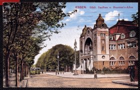 ◆ 德国明信片实寄1920年  ---------------    德国埃森施塔特城市花园    贴德皇20分
