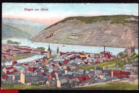 ◆ 德国明信片  ---------------  莱茵河畔  宾根城俯瞰