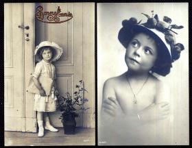 ◆ 比利时明信片实寄1912年 --------------- 可爱小孩2张