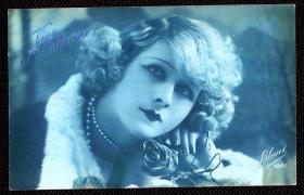 ◆ 法国明信片实寄1914年 ---------------  美人