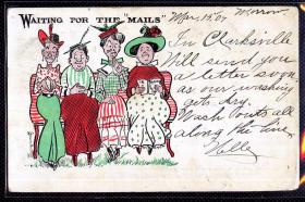 ◆ 美国明信片实寄1907年 --------------- 等信