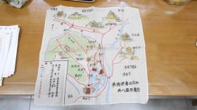 承德避暑山庄和外八庙示意图  手帕  （29*29CM）L10