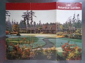 UBC BOTANICAL GARDEN加拿大不列颠哥伦比亚大学植物园 80年代 16开折页 英文版 不列颠哥伦比亚大学植物园位置图
