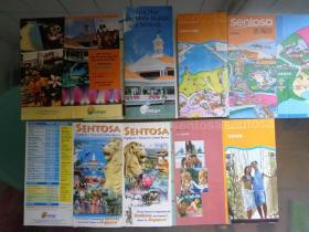 5种新加坡圣淘沙游览折页和册子 00-10年代