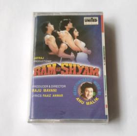 印度版磁带 《Ram Aur Shyam》电影原声带 (Manek Bedi/迪维亚·达塔主演) 全新未拆 Anu Malik 配乐 宝莱坞音乐