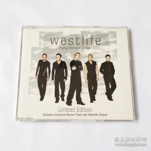 英国版单曲 Westlife - Flying Without Wings 西城男孩 英国限量版单曲CD 内附折叠海报 品好九成新