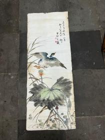 民国三十二年岭南画家邵重威作品《芦雁图》