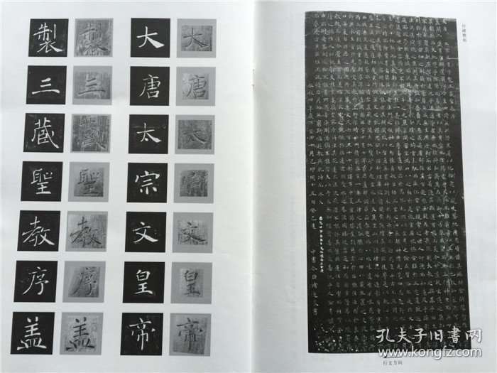 唐褚遂良书雁塔圣教序(共2册)  文物出版社蓝皮 整理:(日)荒金大琳//荒金治 褚遂良雁塔圣教序 褚遂良雁塔字帖